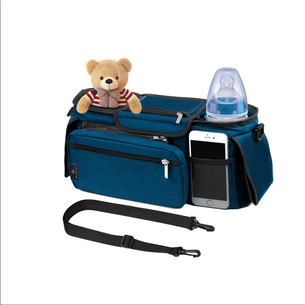 Baby Stroller Organizer bag Universal/diaper Blue bag